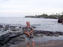 Uncle Markie by his favorite snorkel spot in Kona